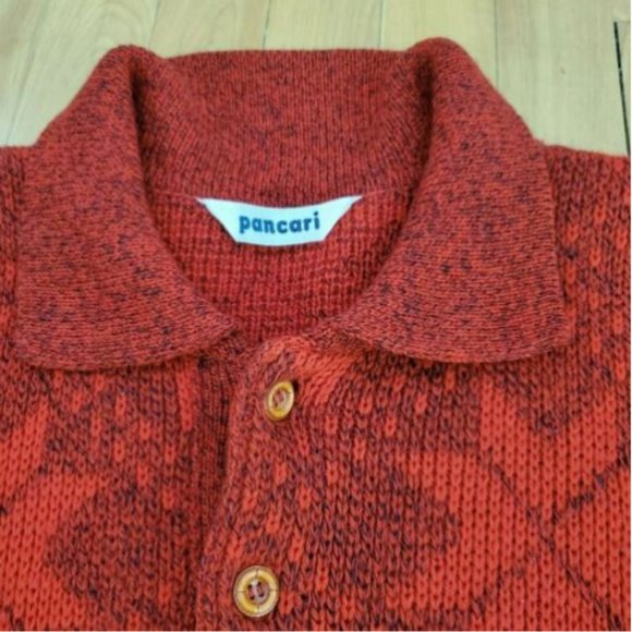 Pancari VTG Wool Sweater Red Color Stars Womens - Picture 3 of 4